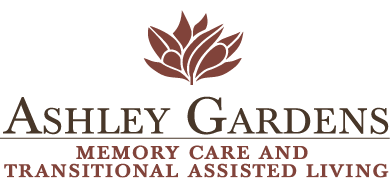 A logo for Ashley Gardens Memory Care and Transitional Assisted Living. AI generated content